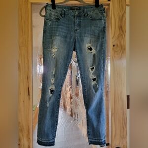 Bullhead Denim Blue Vintage Rip & Repair Style Skinny Jeans
